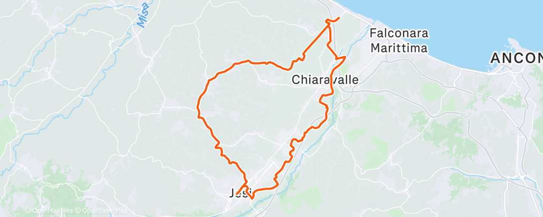 Map of the activity, Sessione di mountain biking mattutina