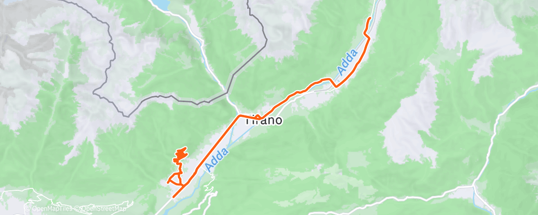 Map of the activity, Pedalata mattutina