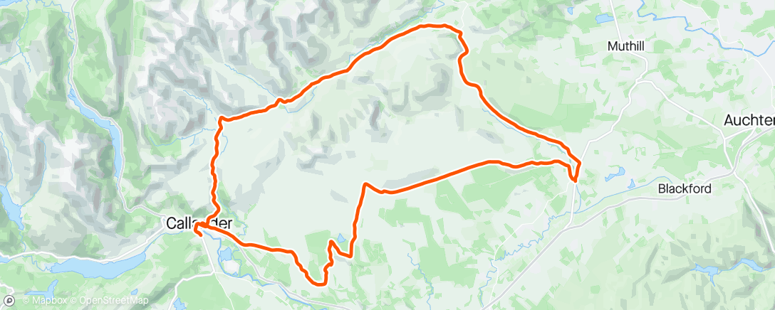 Map of the activity, Callandar 65km