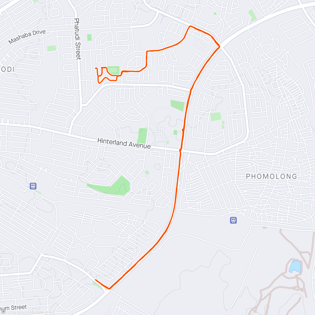 Map of the activity, Got Up and Ran Away