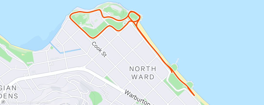 Map of the activity, Morning Run