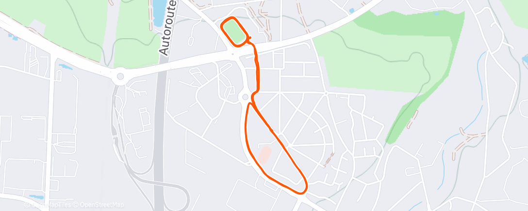 Map of the activity, Evening Run