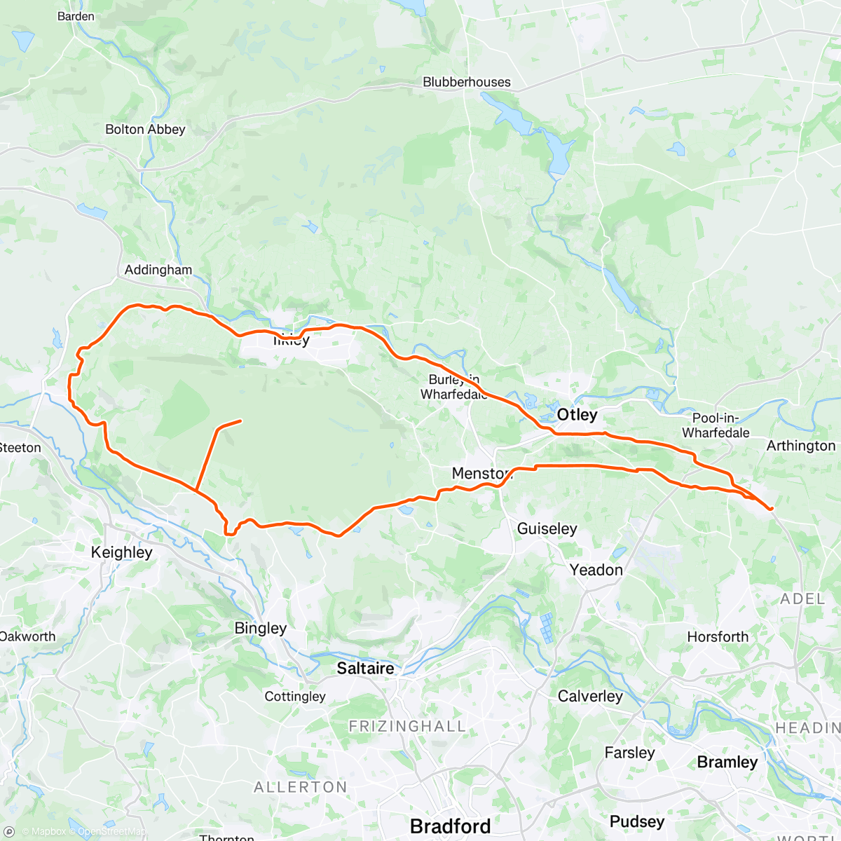 Map of the activity, Afternoon Ride