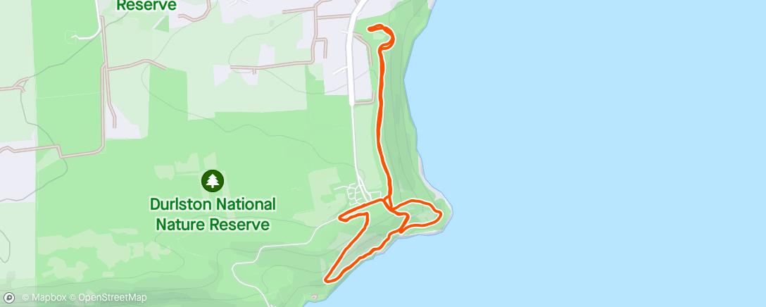 Map of the activity, Durlston parkrun - a little bit of jogging thrown in