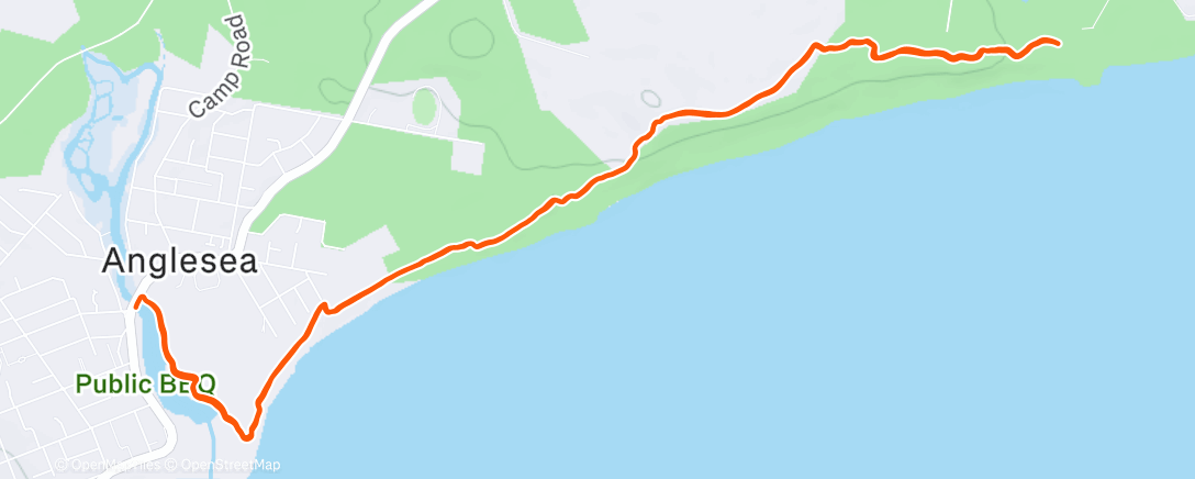 Map of the activity, Coastal Trail Part 2 😘