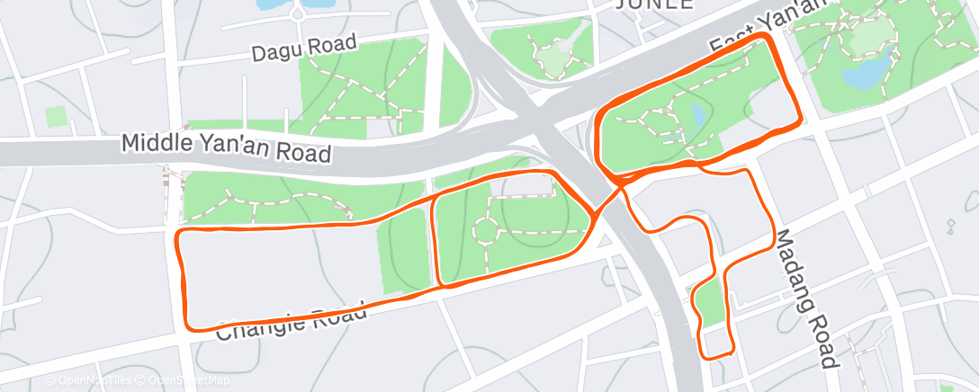 Карта физической активности (晨间跑步)