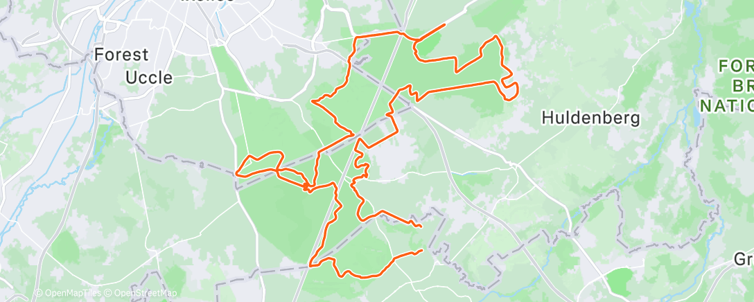 Map of the activity, De 🥶 wind jaagt u het bos weer in
