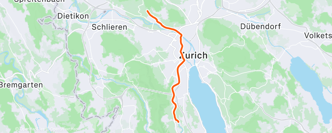 Map of the activity, Fahrt am Nachmittag