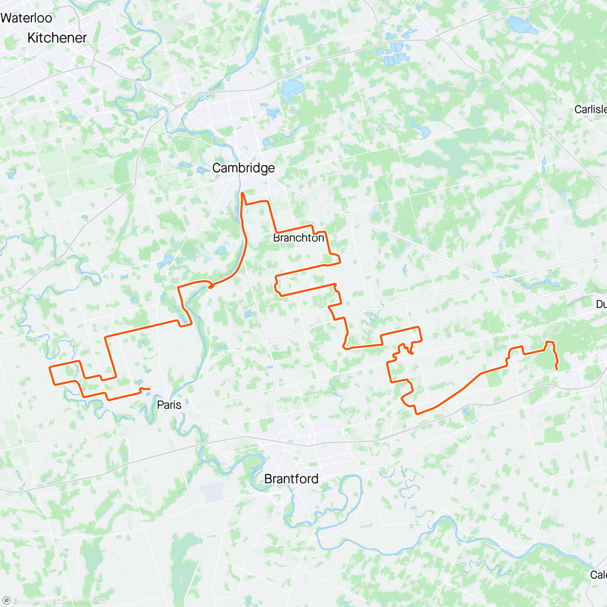 Map of the activity, P2A Cento