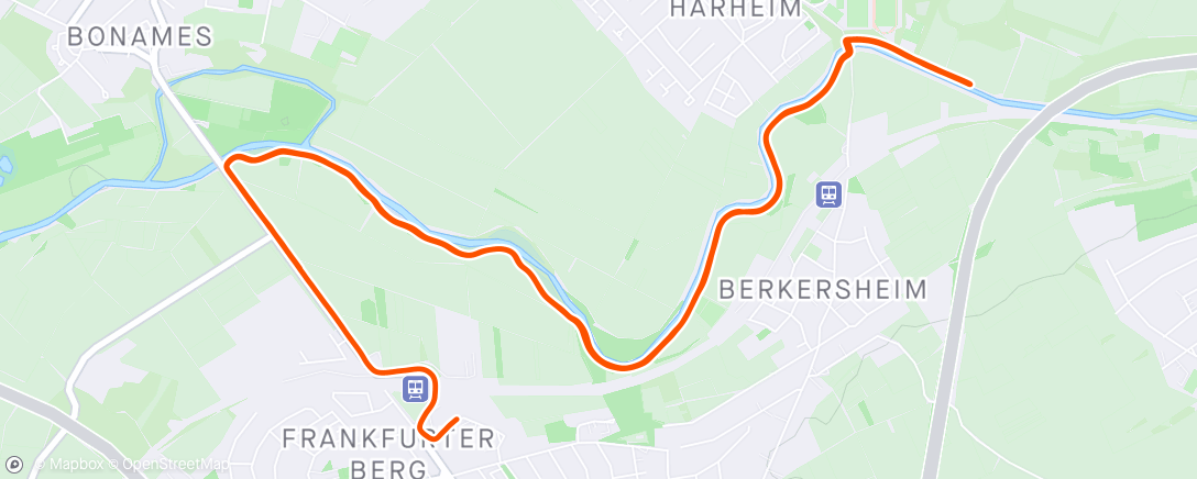 Map of the activity, 10k 6° morning run - meet up with Lars ☀️☀️