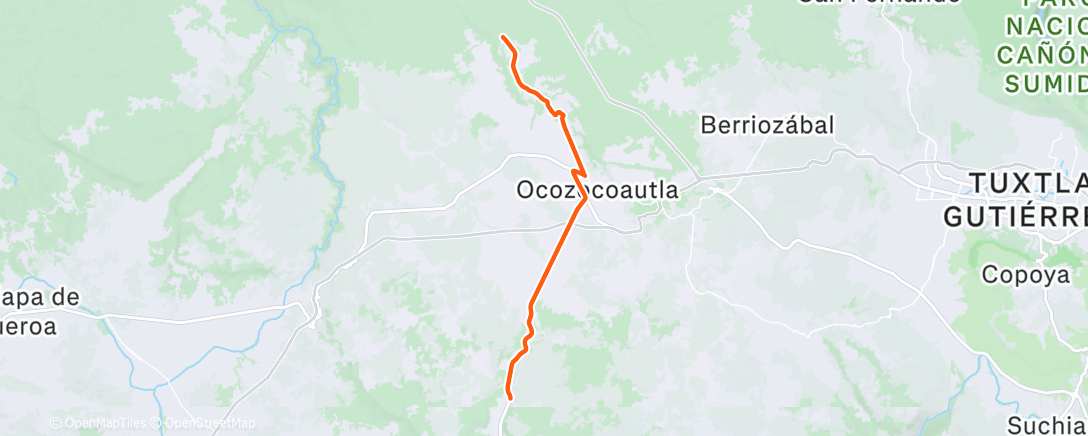 Map of the activity, Bicicleta por la mañana