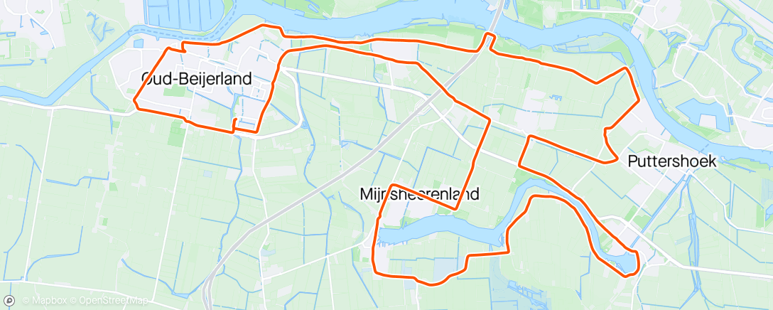 Map of the activity, OBL - Rondje Hoeksche Waard