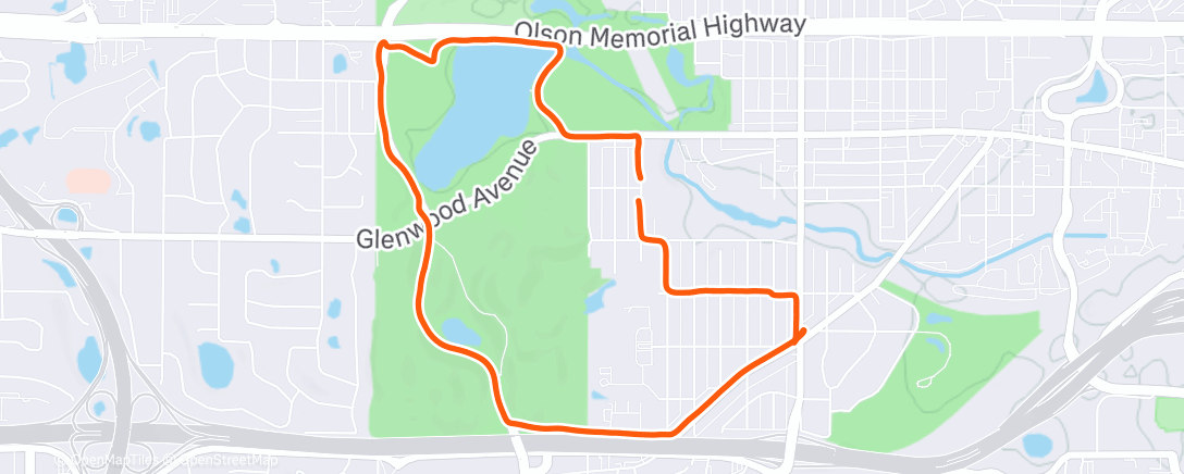 Map of the activity, Morning Run