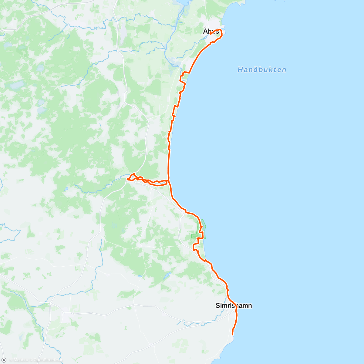 Map of the activity, Full Moon Race 50miles