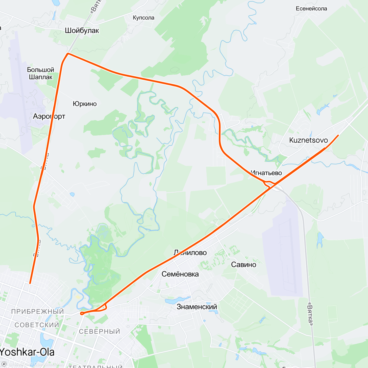 Map of the activity, Ну, погнали (в зимнем)