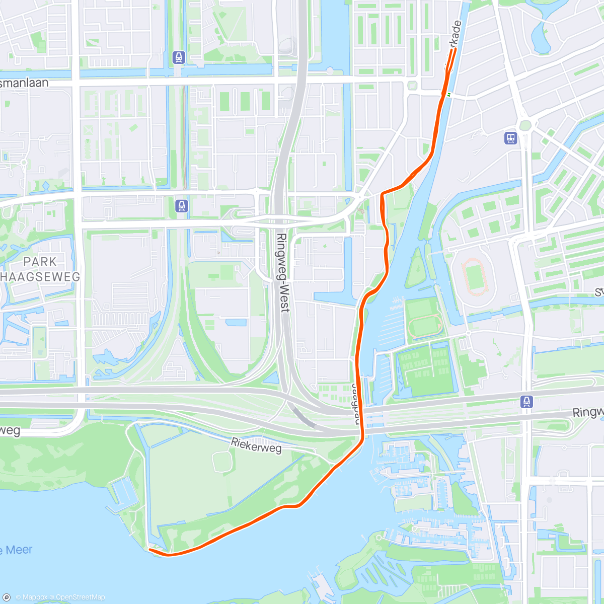 Map of the activity, Sunday Lake Run - 6km