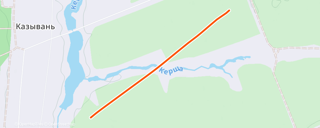 Map of the activity, Внетрассовое катание на лыжах (утро)