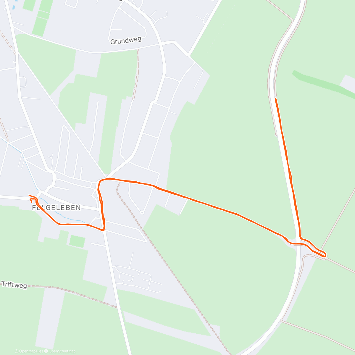 Map of the activity, Lauf am Morgen