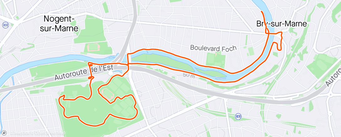 Map of the activity, Run du matin 🌞