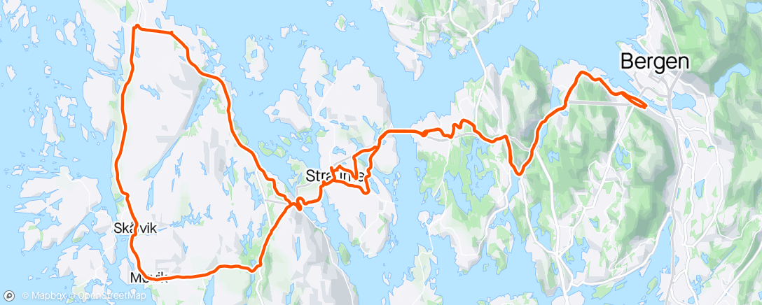 Map of the activity, Sotra - Ågotnes