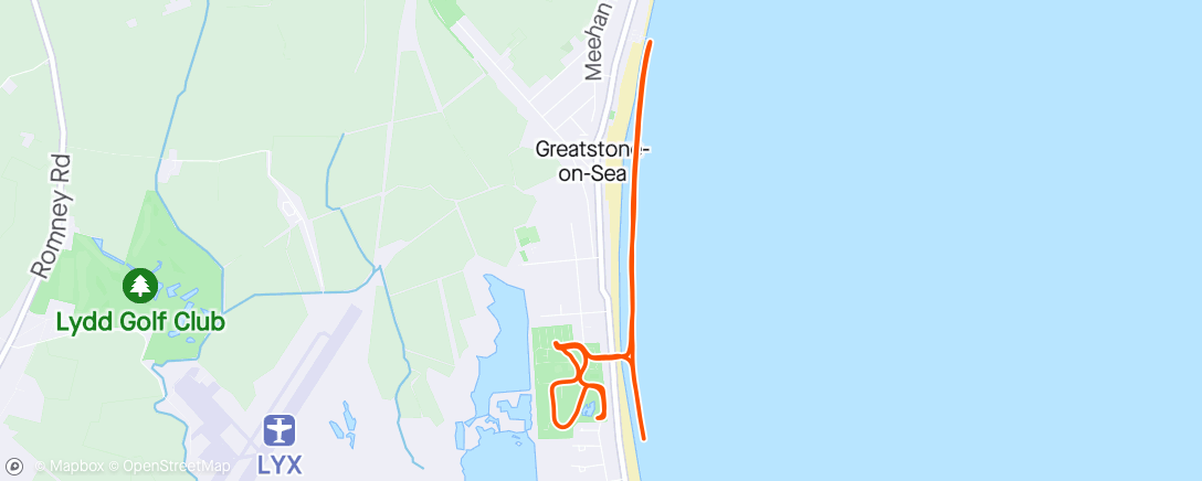 Mapa de la actividad, Beach run with Sam