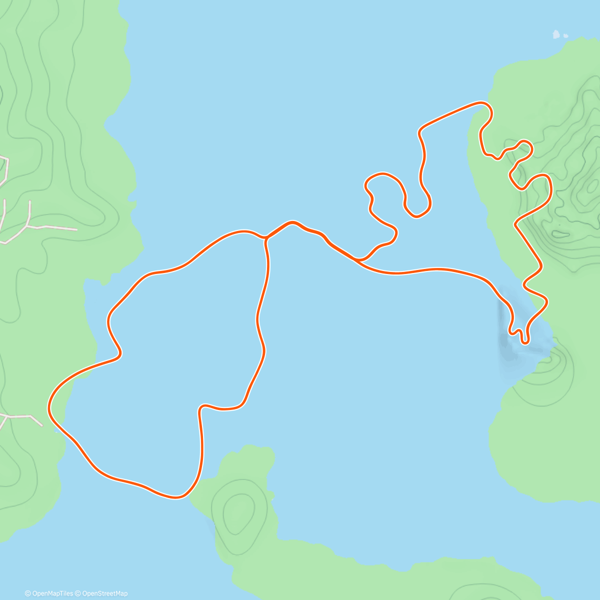 Mappa dell'attività Zwift - Group Ride: AHDR Bacon Rolls with Caffeine (D) on Jarvis Seaside Sprint in Watopia
