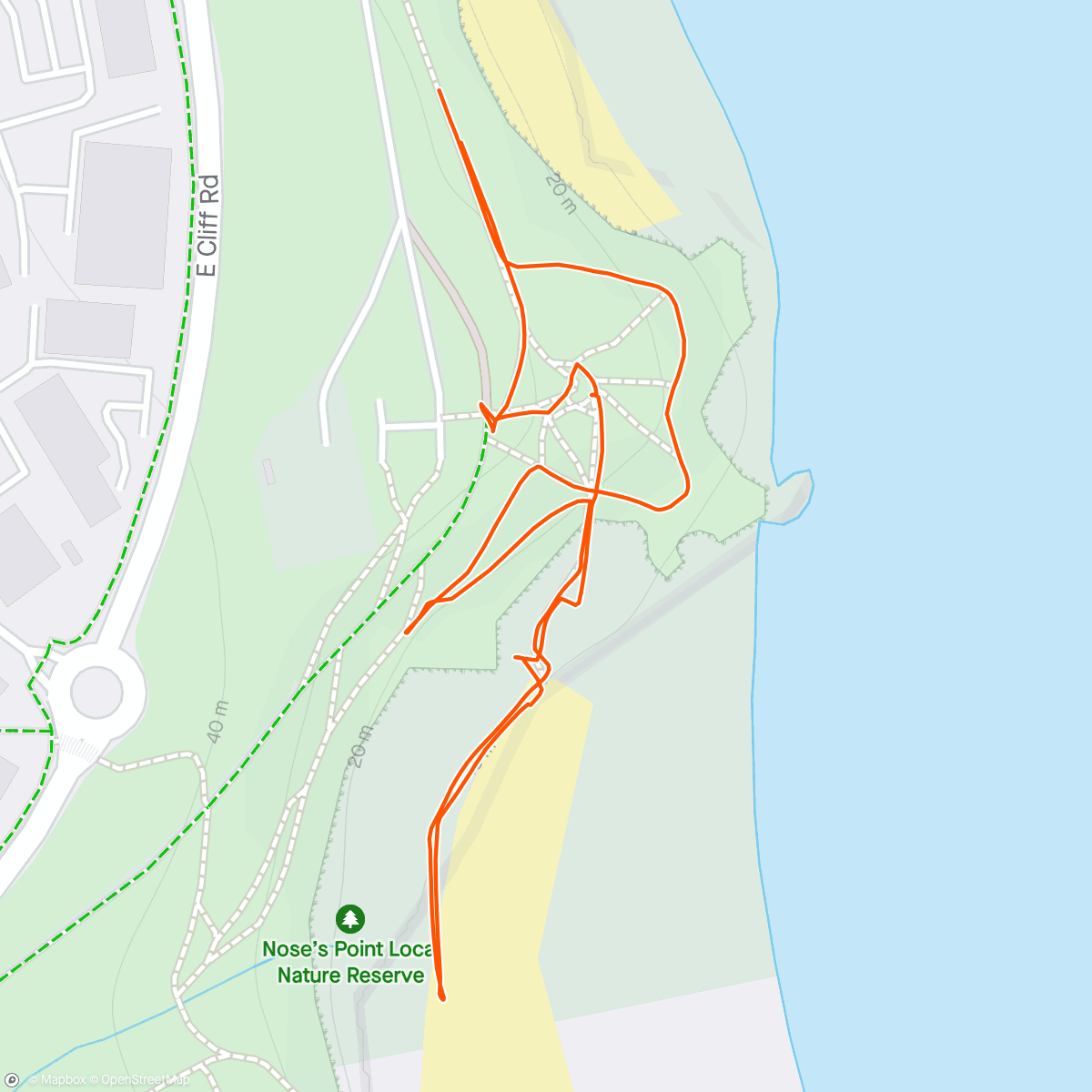 Kaart van de activiteit “Nose' Point walk”