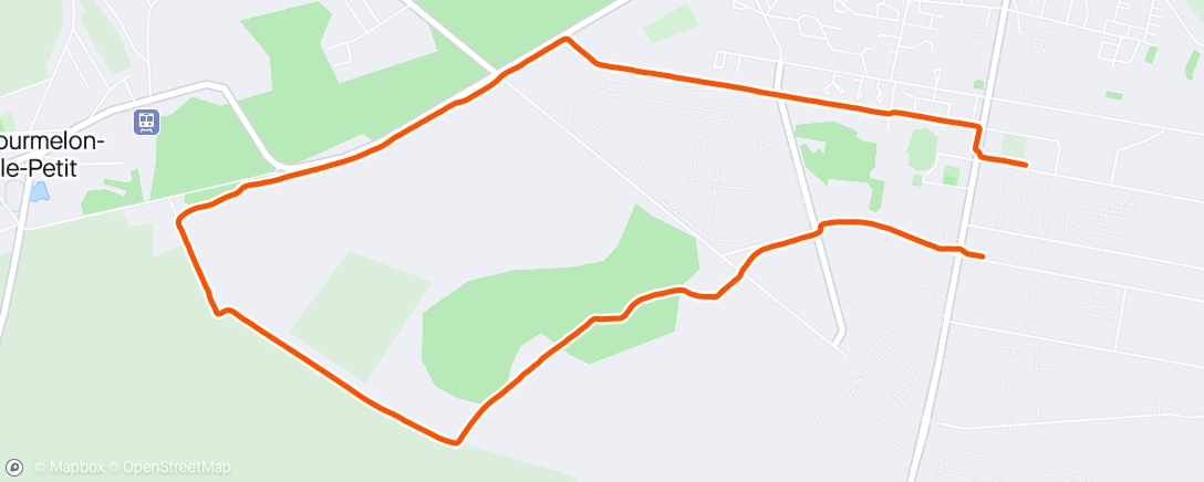 Mapa da atividade, 8km à Mourmelon à 3