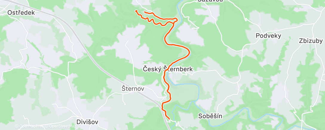 Map of the activity, easy/moderate