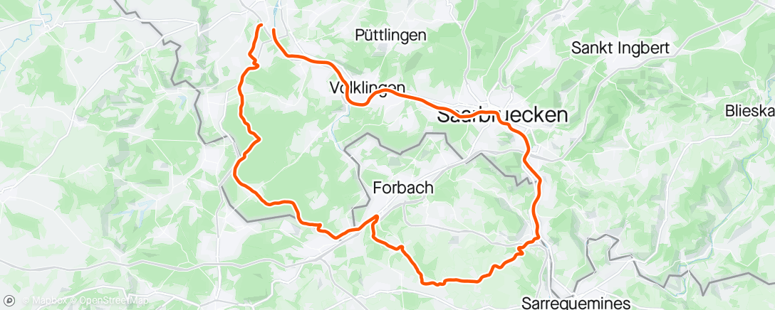 Map of the activity, Lorraine - Voie Romaine und Römerstraße
