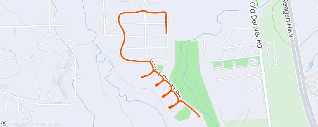 Map of the activity, Lunch Run