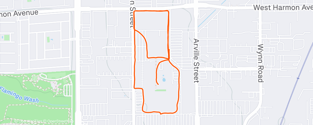 Map of the activity, Afternoon Run