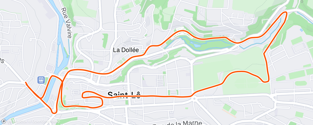 Map of the activity, Morning Run Bla bla bla et lèche vitrine 🤣🤪