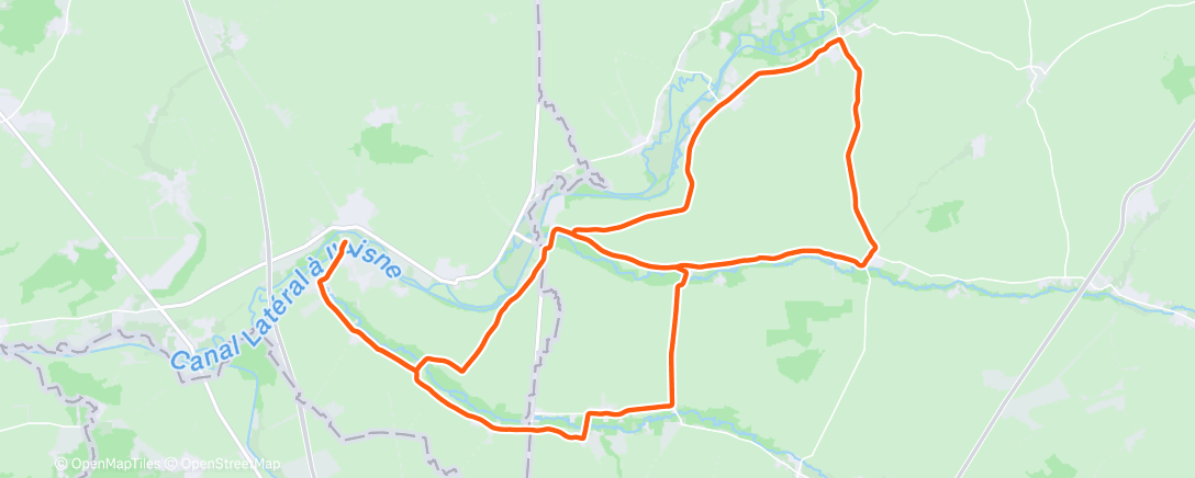 Карта физической активности (Sortie vélo dans l'après-midi)