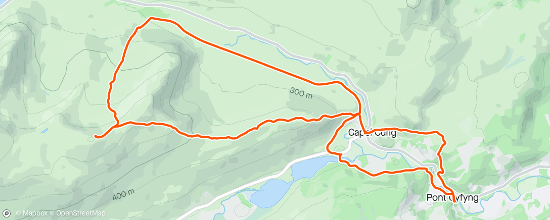 Map of the activity, More hiking