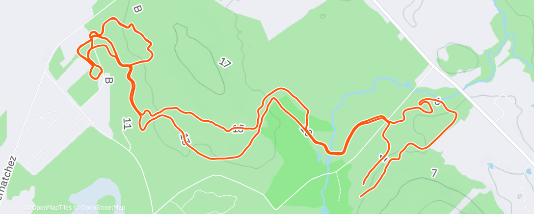Map of the activity, Lunch Nordic Ski