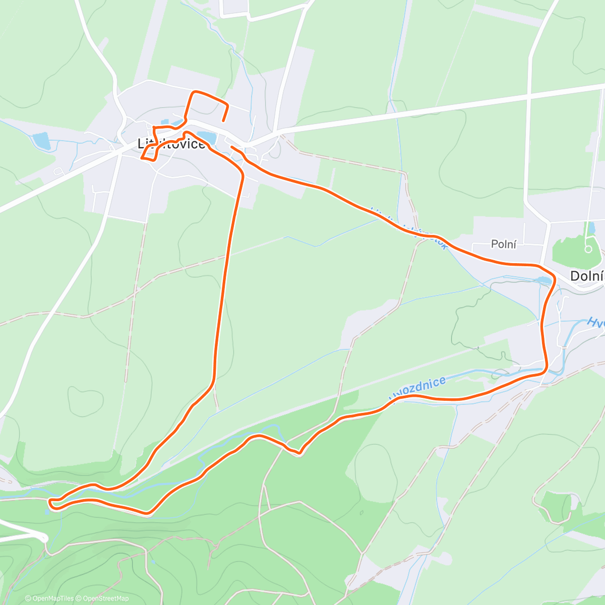 Map of the activity, Morning Walk