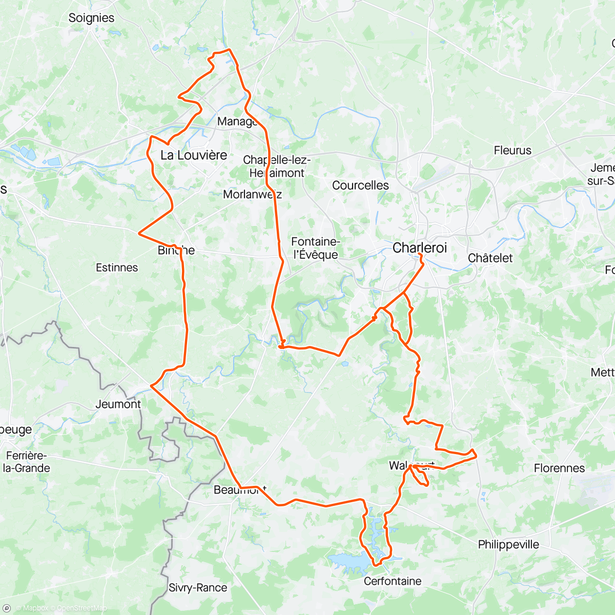 Map of the activity, Circuit de Wallonie: 🏆