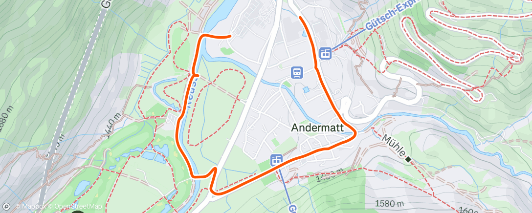 Map of the activity, Morning Run