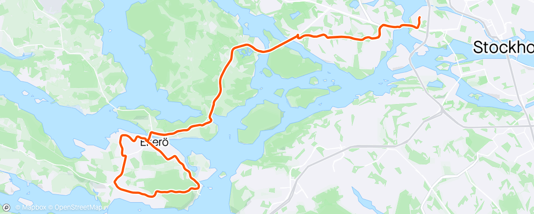 Map of the activity, Ekerö - Jungfrusund-Träkvista