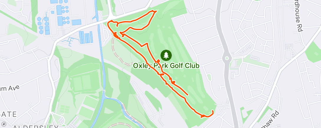 Map of the activity, Afternoon Golf