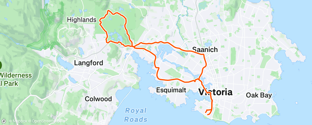 Map of the activity, Afternoon Ride