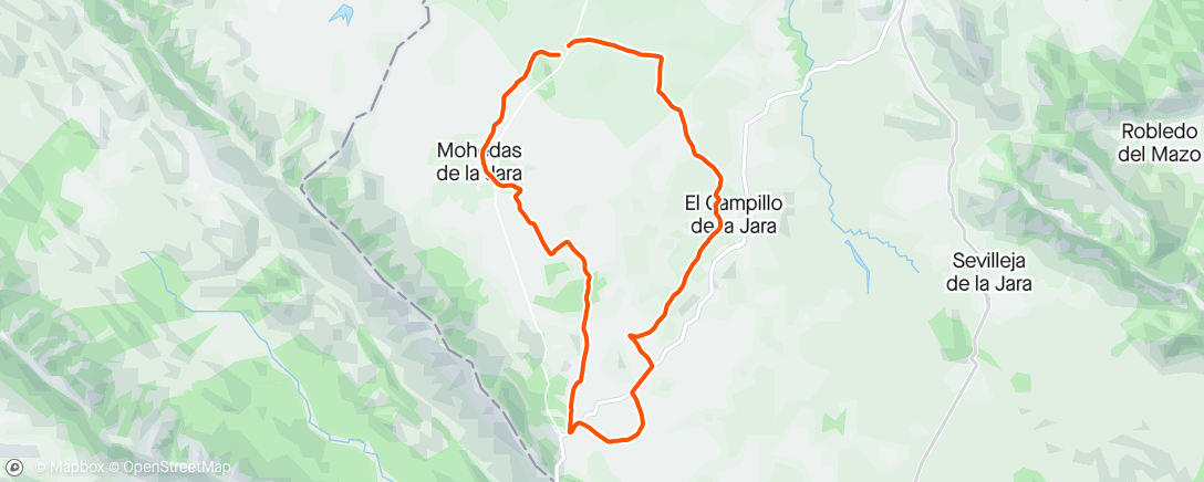 Map of the activity, Mohedas,Puerto,Campillo,Aldeanovita.puro MTB