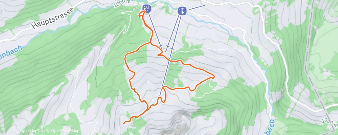 Map of the activity, Skimo first part