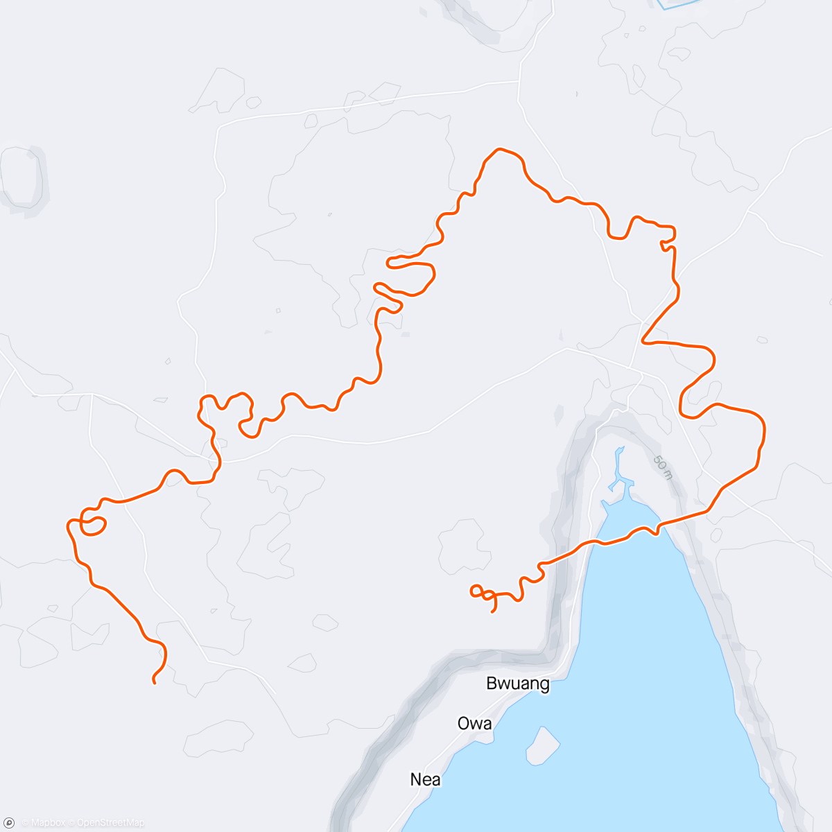 Map of the activity, Zwift - Pacer Group Ride: Turf N Surf in Makuri Islands with Miguel