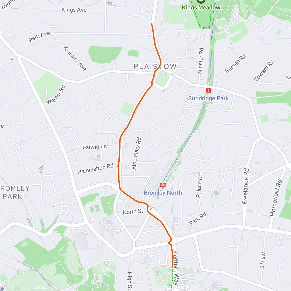 Map of the activity, 2 days to go - Morning Run