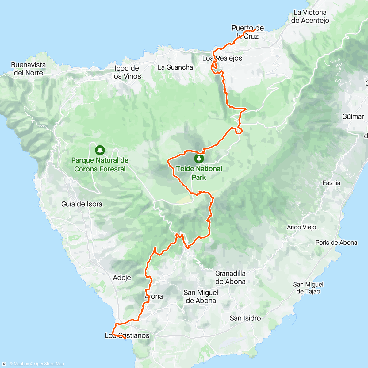 Map of the activity, Tenerife Bluetrail by UTMB