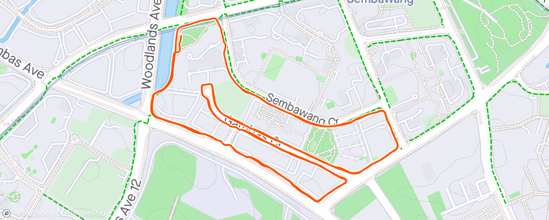 Map of the activity, Morning Run