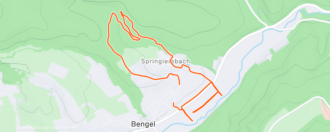 Map of the activity, Lauf am Nachmittag