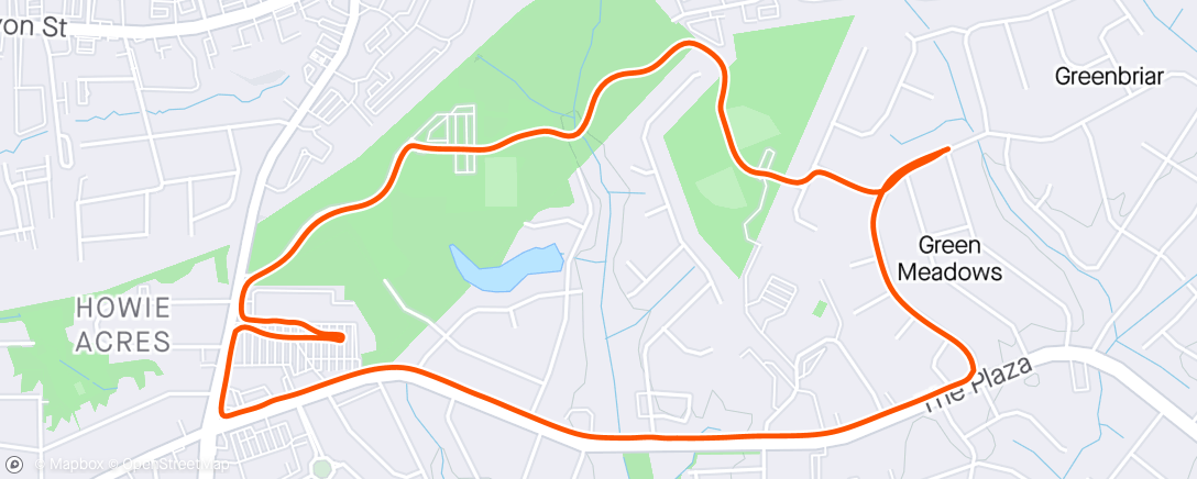 Map of the activity, Charlotte Running 👟